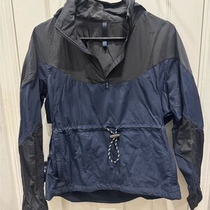 Women's Black and Blue Lululemon Windbreaker Jacket
